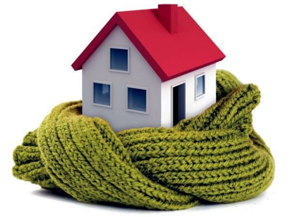House in warm scarf